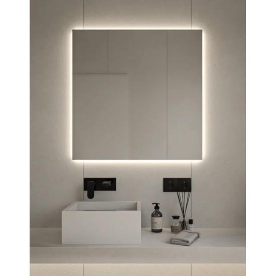 Καθρέπτης Μπάνιου Square 40x50 εκ. με Led Καθρέπτης Μπάνιου Square 40x50 εκ. με Led